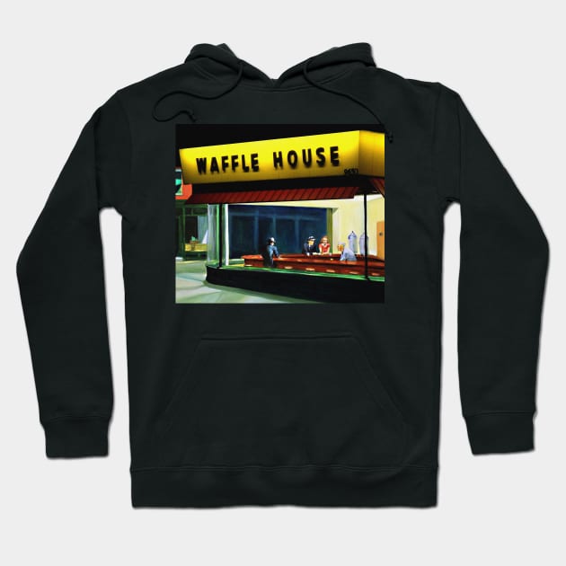 Waffle House Nighthawks Hoodie by Jan Lewin Art Store